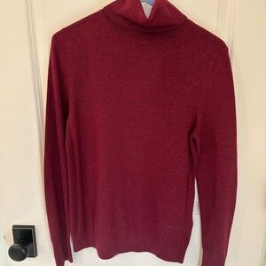 Banana Republic Women's Burgundy Turtleneck Sweater